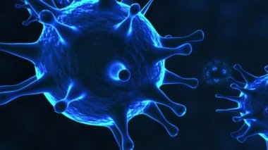 Coronavirus COVID-19 tıbbi animasyon. Virüs modeli gerçekçi..