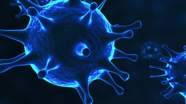 Coronavirus COVID-19 ιατρικό animation. Το μοντέλο ιού είναι ρεαλιστικό.. — Αρχείο Βίντεο
