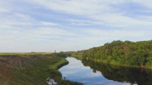 Beau paysage avec forêt et rivière 