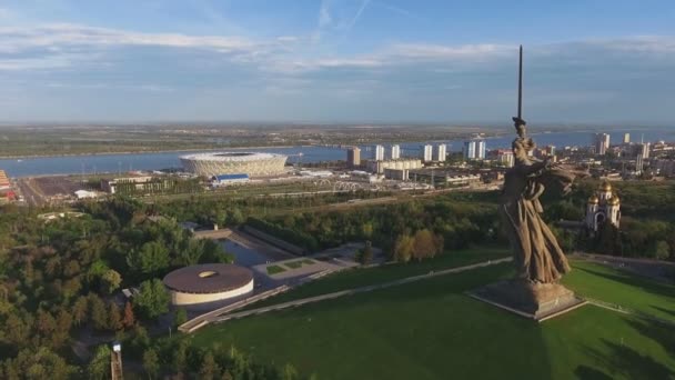 Mamaev Kurgan à Volgograd, Russie. Vue aérienne 