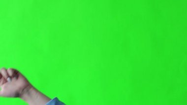 El hareketlerini gösteriyor. Yeşil Ekran