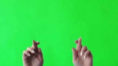 El hareketlerini gösteriyor. Yeşil Ekran