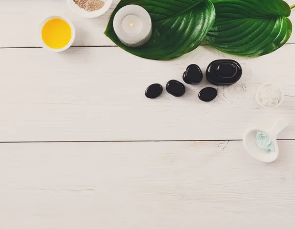 Spa-behandling, aromterapi bakgrund. Detaljer och tillbehör — Stockfoto