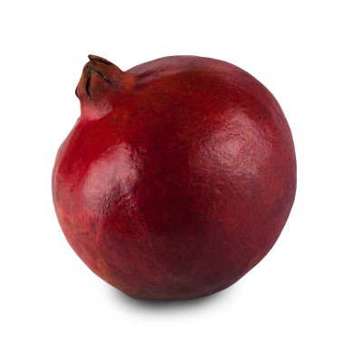 Beyaz arka plan üzerinde izole bir kırmızı nar