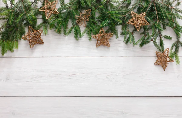 Decoração de Natal, ornamento e grinalda quadro fundo — Fotografia de Stock