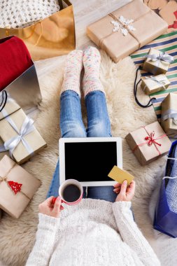 Online Kredi kartı ile alışveriş kadın