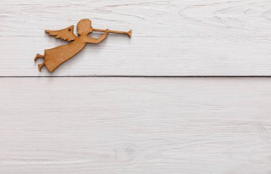 Beyaz tahta arka plan christmas dekorasyon melek