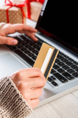 Online Kredi kartı ile alışveriş kadın