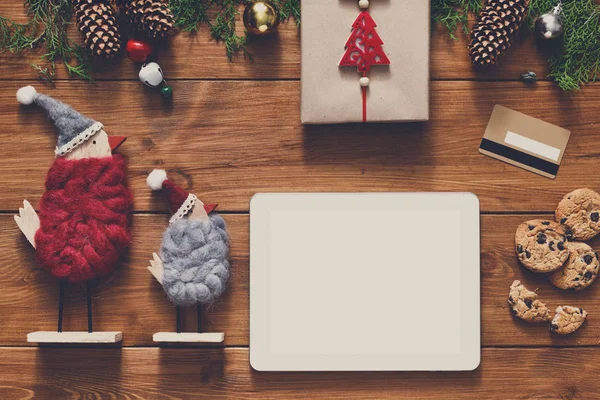 Navidad compras en línea fondo — Foto de Stock