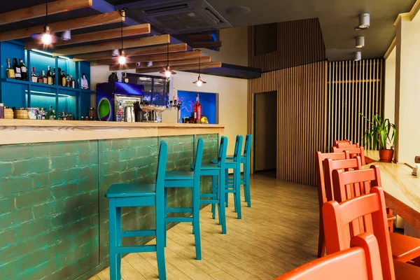 Restaurante moderno, bar o cafetería interior — Foto de Stock