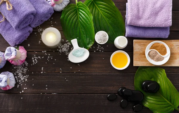 Tratamento de spa, fundo de aromaterapia. Detalhes e acessórios — Fotografia de Stock