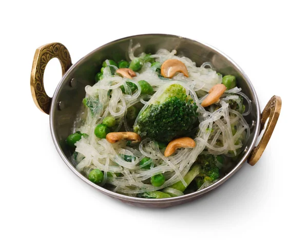 Vegane und vegetarische indische Küche, würziger Reis mit Gemüse — Stockfoto