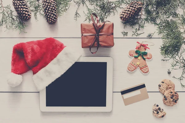 Navidad compras en línea fondo —  Fotos de Stock