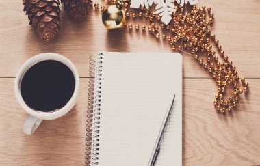 Noel planlama arka plan. Tatil için hazırlamak