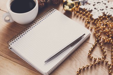 Noel planlama arka plan. Tatil için hazırlamak