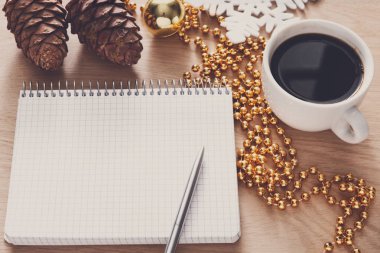 Noel planlama arka plan. Tatil için hazırlamak