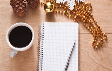 Noel planlama arka plan. Tatil için hazırlamak