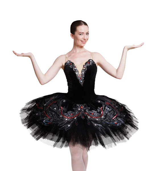 Krásná balerína tanec v baletní pozice — Stock fotografie