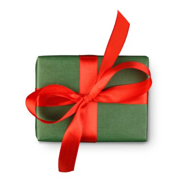 Doğum günü tatil hediye kutusu beyaz izole kağıt ambalaj içinde