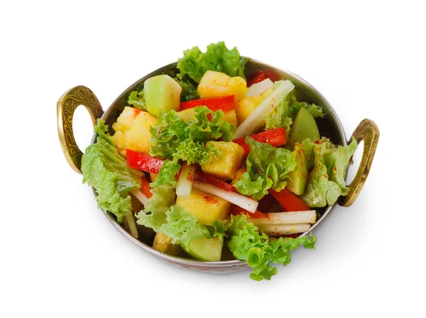 Plat restaurant indien végétalien et végétarien, salade de légumes frais isolée — Photo