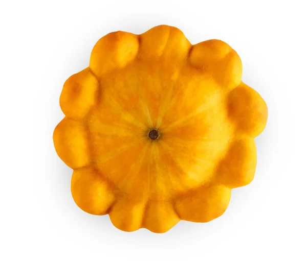 Calabaza pattypan aislada sobre fondo blanco — Foto de Stock