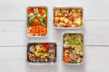 Sağlıklı gıda almak uzakta, en iyi manzaraya ahşap arka plan