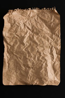 eski kağıt levha siyah arka plan üzerine izole