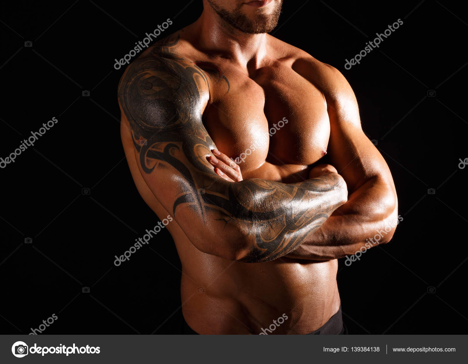 Naken manliga Fitness modeller