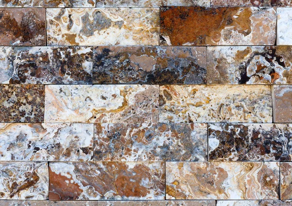 Pattern of marble stone decorative brick wall texture and background — Stock Photo, Image