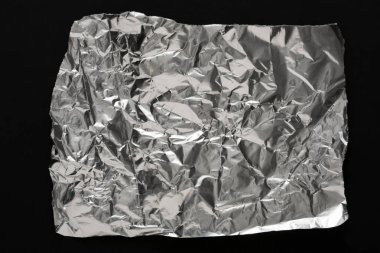 Gümüş buruşuk folyo doku arka planı için