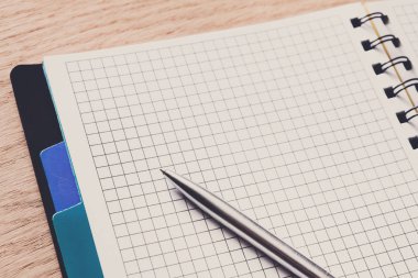 Not defteri ve kişisel günlük ya da kalem ile Organizatör