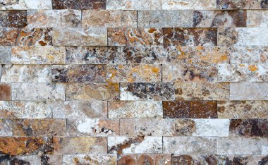 Mermer taş dekoratif tuğla duvar doku ve arka plan desen