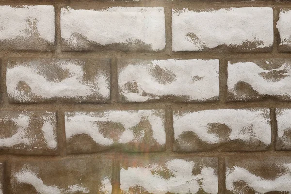 Brun grov tegel vägg bakgrund — Stockfoto