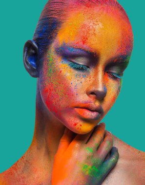 Makyaj, moda model portre portre yaratıcı sanat