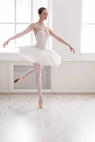 Beautiful ballerine dance in ballet position