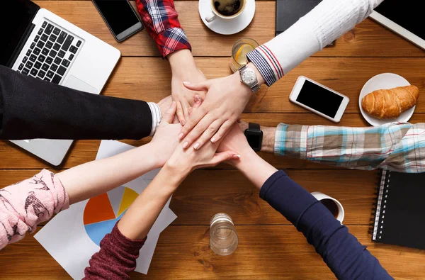 United hands teamwork in office concept — Stock Photo, Image