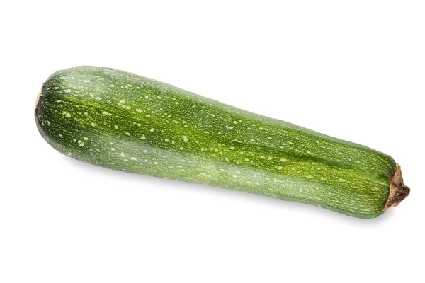 Una zucchina verde fresca matura isolata su fondo bianco — Foto Stock