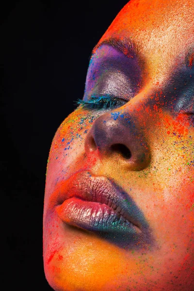 Creatieve kunst van make-up, fashion model close-up portret — Stockfoto