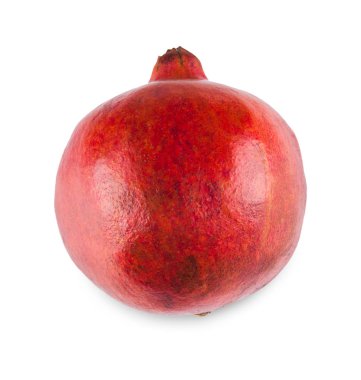 Beyaz arka plan üzerinde izole bir kırmızı nar