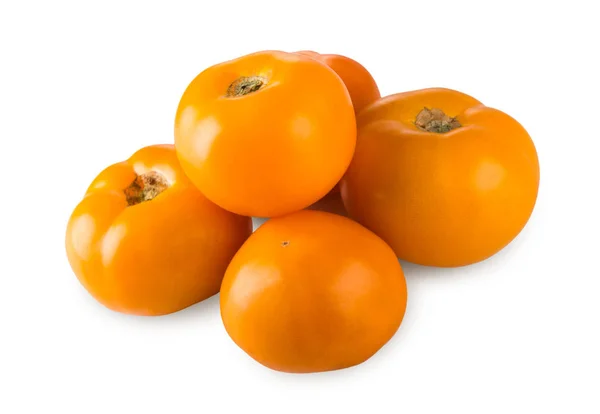Yellow tomatoes isolated on white background — Stock Photo, Image