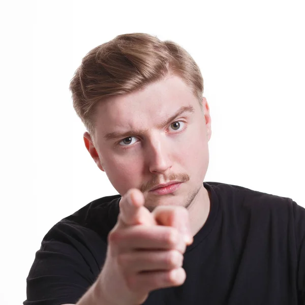 Sıkı adam sana işaret parmağı ile işaret — Stok fotoğraf