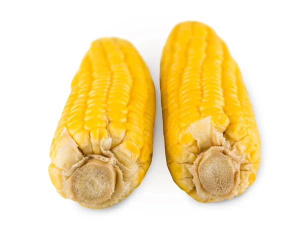Kukoricacsutka őrlemény vagy kukorica elszigetelt fehér background — Stock Fotó