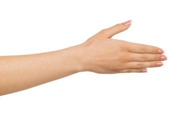 Tanıştığımıza memnun oldum, kadın el jest tebrik ile