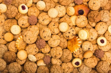 Bir sürü kurabiye ve bisküvi arka plan