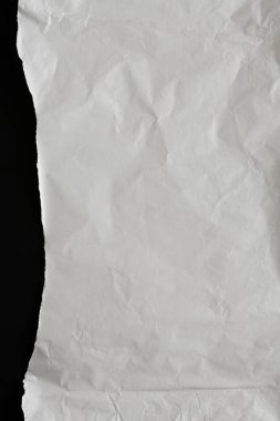 Yırtık beyaz kağıt doku buruşuk
