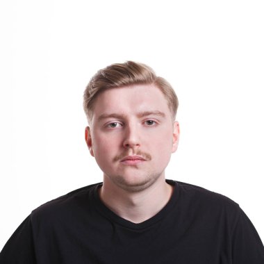 İnsani duygular, adam beyaz izole üzgün negatif