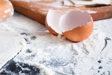 Ev yapımı ekmek, pişirme, maddeler yakın çekim