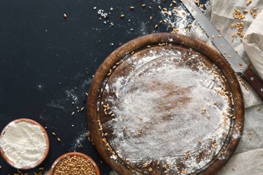 Ekmek fırın arka plan siyah