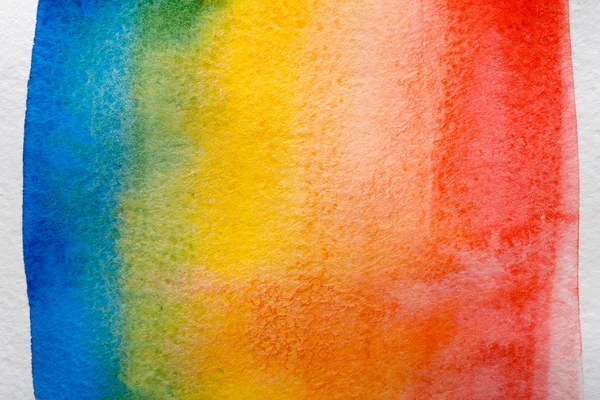 Color como arco iris acuarela abstracta pintado textura fondo — Foto de Stock