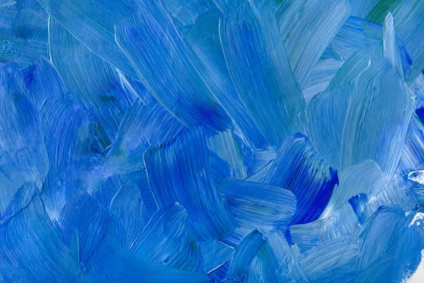 Olieverf textuur, abstracte blauwe achtergrond — Stockfoto